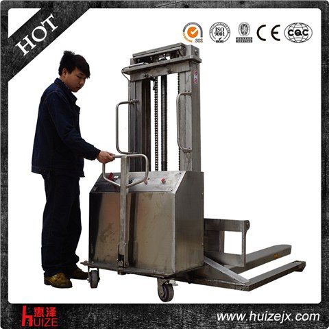 半電動(dòng)堆高車(chē)(不銹鋼寬腿) 半電動(dòng)堆高車(chē)(不銹鋼寬腿)