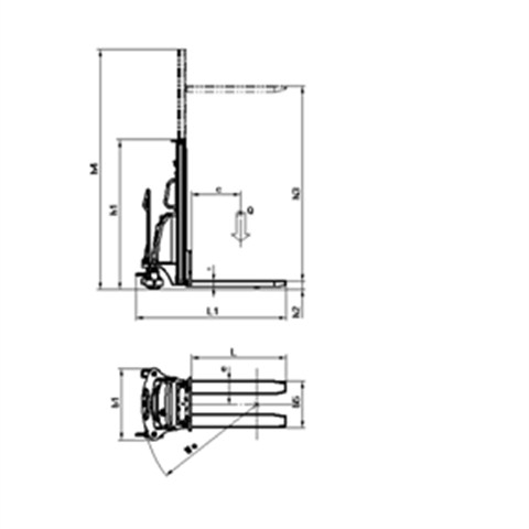半電動(dòng)堆高車(chē)(不銹鋼寬腿) 半電動(dòng)堆高車(chē)(不銹鋼寬腿)