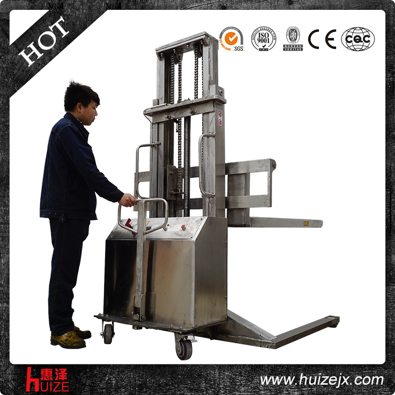 不銹鋼寬腿半電動(dòng)堆高車 不銹鋼寬腿半電動(dòng)堆高車