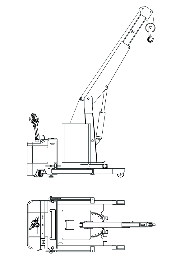 電動搬運車式吊車帶鋼絲繩 電動搬運車式吊車帶鋼絲繩